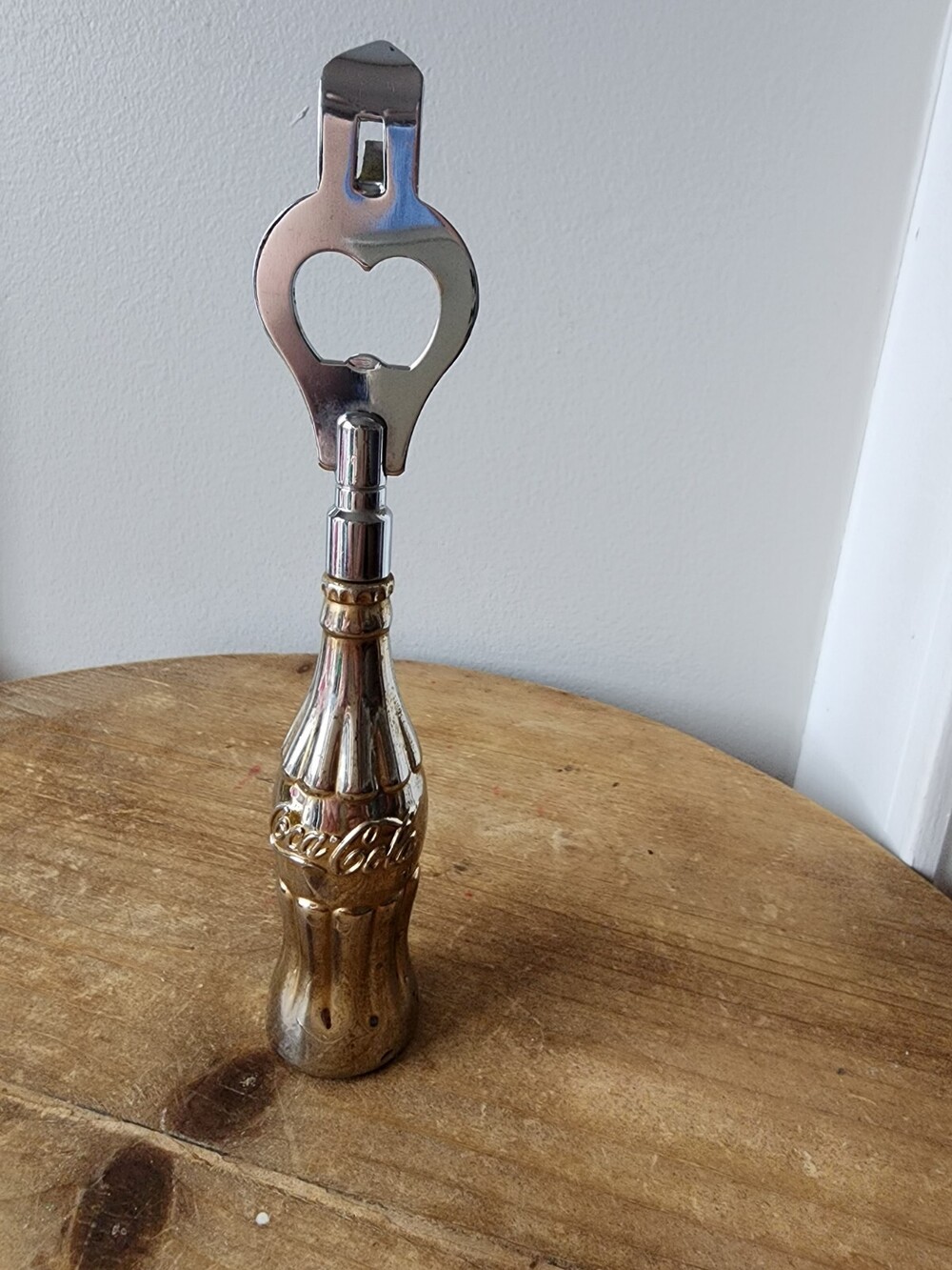Vintage Coca Cola Bottle Opener Heavy Metal Gold Color 1996 Coke